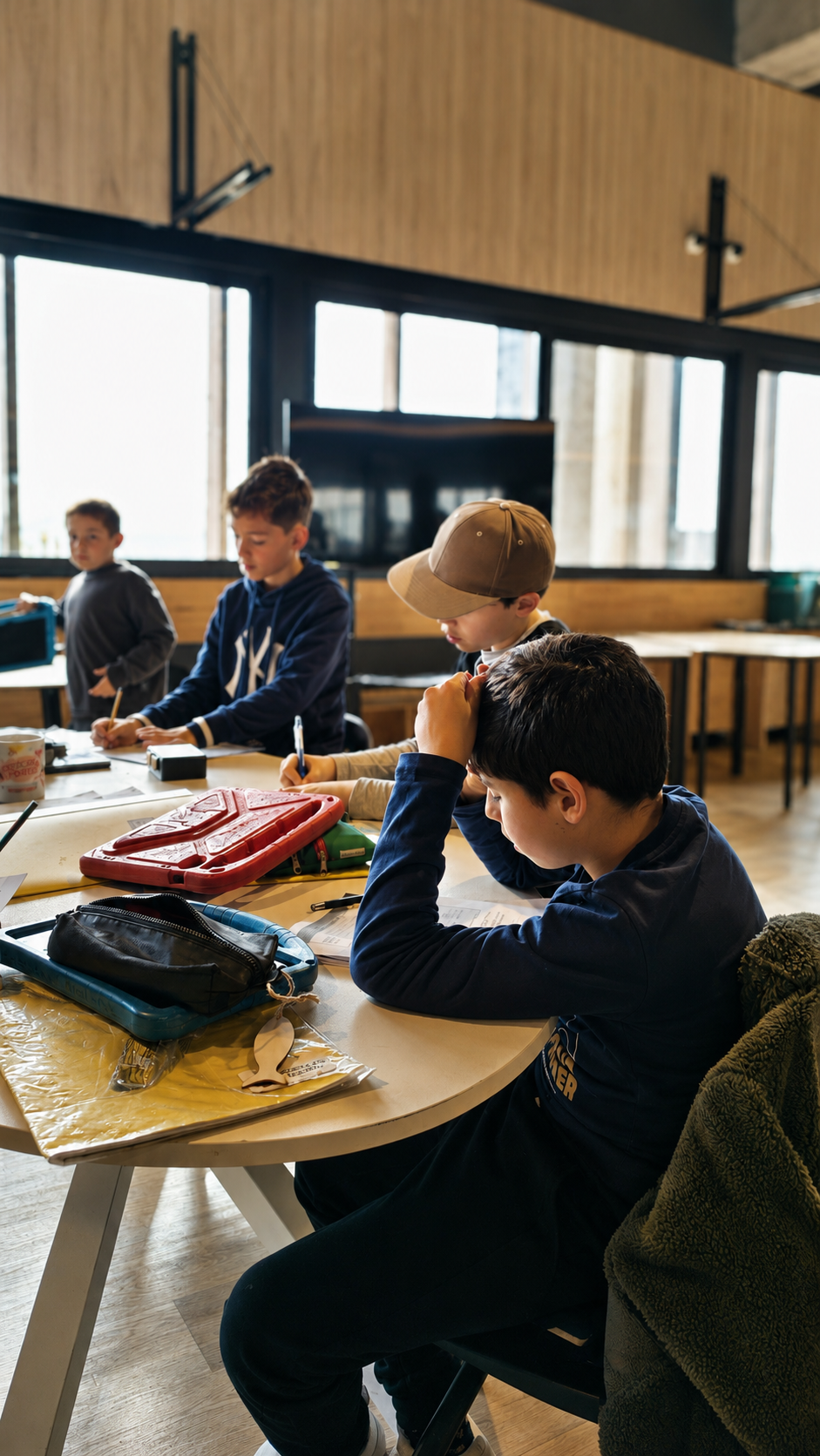 Estudiantes Pioneros en clase